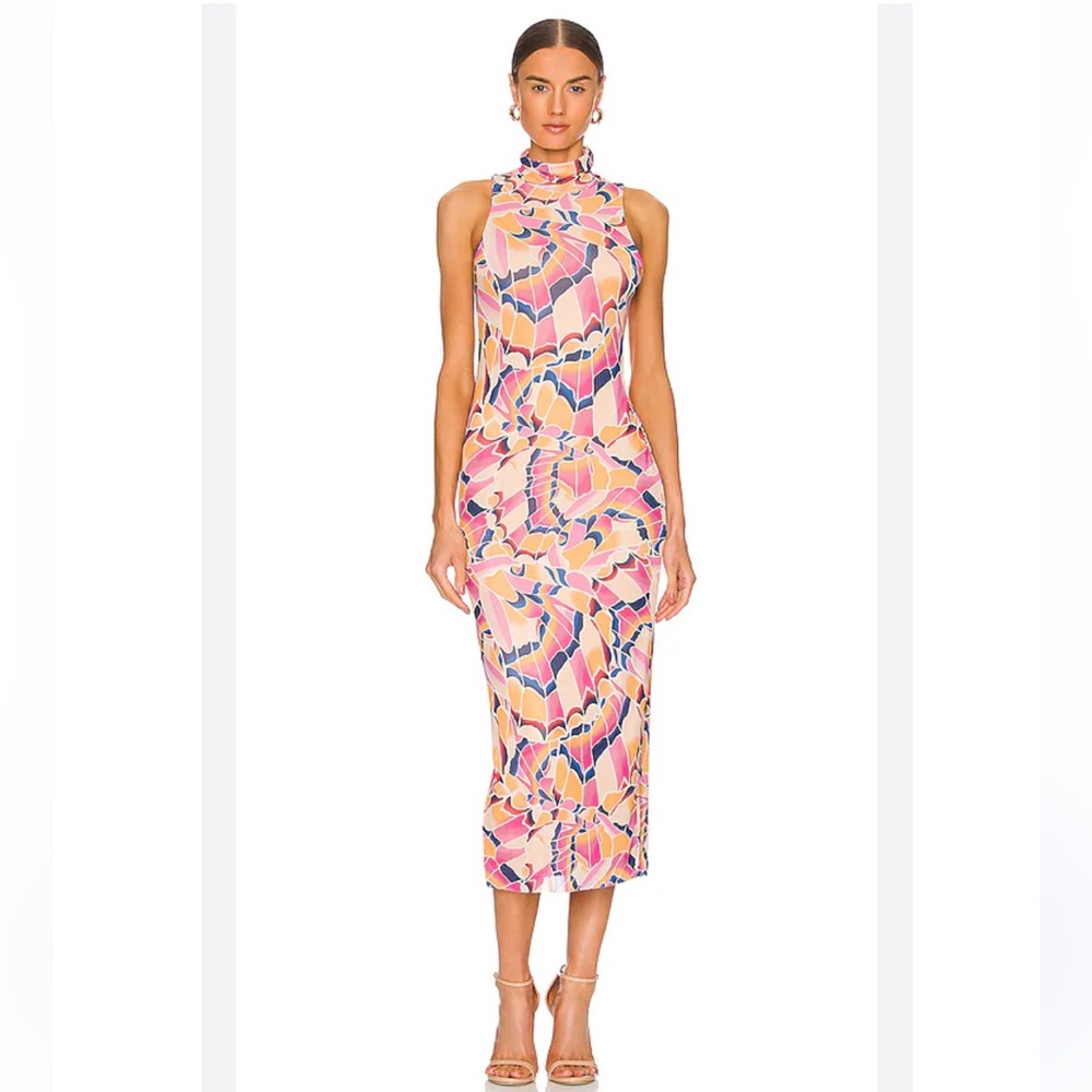 AFRM Poste Midi Dress in Summer Butterfly